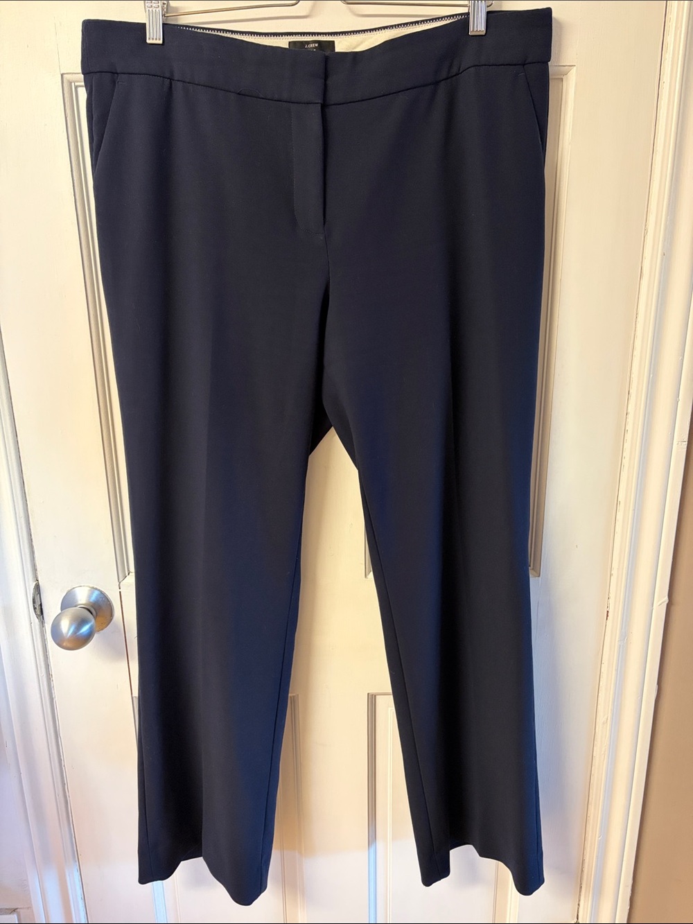 J. Crew 365 Edie full-length trouser in four-season stretch in navy blue size 16